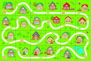Тематическое поле-маршрутизатор "Домики" для мини-робота Bee-Bot