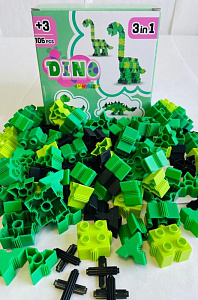 Конструктор Morphun® «Динозавры» Dinosaurs Construction Set 106 деталей
